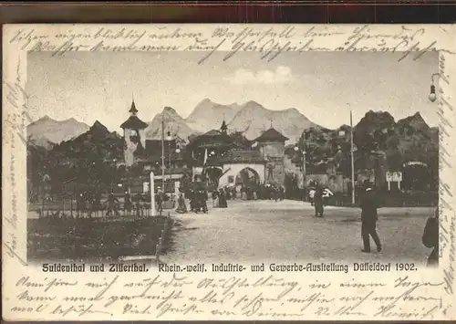 Ausstellung Industrie Gewerbe Kunst Duesseldorf 1902  Suldenthal Zillerthal