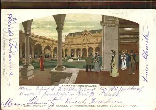 Ausstellung Kunst Gartenbau Duesseldorf 1904  Ehrenhof Kunstpalast