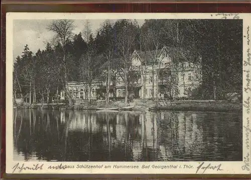 Georgenthal Schuetzenhof Kurhaus Hammersee Kat. Georgenthal