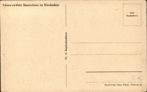 Kirnbachtal Schwarzwaelder Bauernhaus Kat. Wolfach