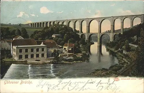 Goehrener Bruecke Viadukt Kat. Wechselburg