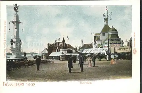 Ausstellung Industrie Gewerbe Kunst Duesseldorf 1902  Cafe Weitz Kat. Duesseldorf