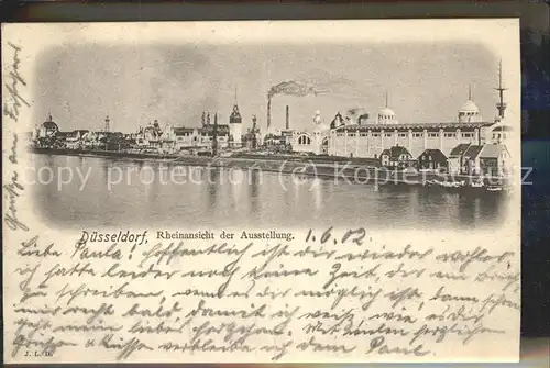 Ausstellung Industrie Gewerbe Kunst Duesseldorf 1902  Rheinansicht Kat. Duesseldorf