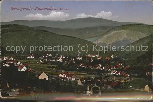 Wernigerode Hasserode Blick auf den Brocken