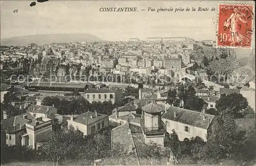 Constantine Vue generale Stempel auf AK Kat. Algerien