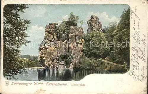 dg22900 Teutoburgerwald Externsteine Seeseite Kategorie. Detmold Alte Ansichtskarten