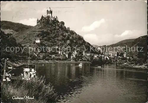 Cochem Mosel Moselpanorama mit Burg Kat. Cochem