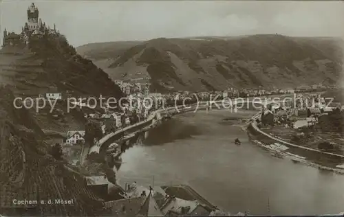 Cochem Mosel Moselpanorama mit Burg Kat. Cochem