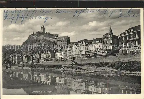 Cochem Mosel Moselpanorama mit Burg Kat. Cochem