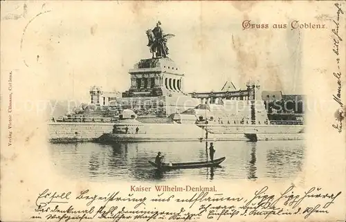 Coblenz Koblenz Deutsches Eck Kaiser Wilhelm Denkmal Mosel Kat. Koblenz Rhein