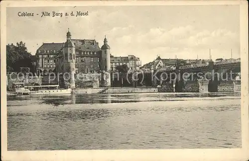 Coblenz Koblenz Alte Burg Mosel Bruecke Kat. Koblenz Rhein