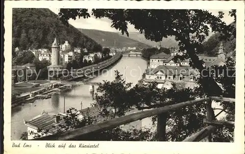 Bad Ems Lahn Kurviertel mit Wasserturm Kat. Bad Ems