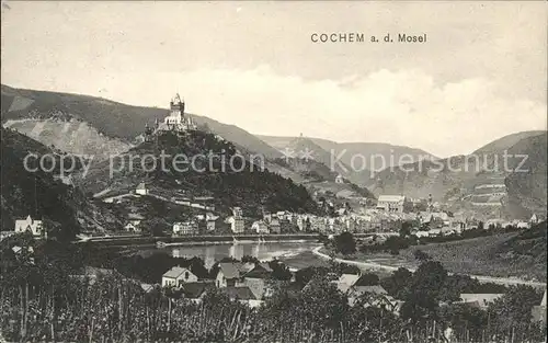 Cochem Mosel Panorama mit Burg Kat. Cochem