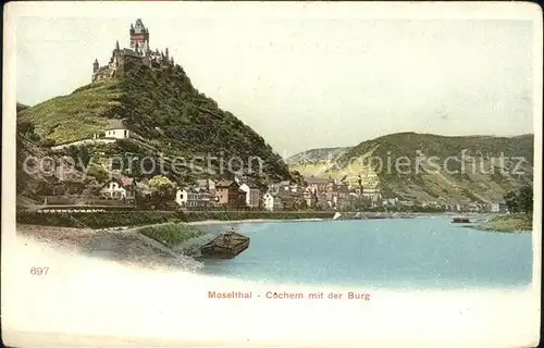 Cochem Mosel Moseltal mit Burg Kat. Cochem