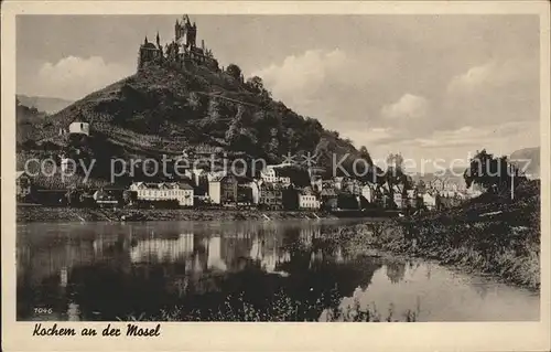 Cochem Mosel Moselpanorama mit Burg Kat. Cochem