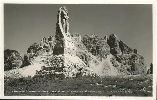 Toblach Suedtirol Monumento Bersaglieri ai Caduti alle Tre Cime di Lavaredo Drei Zinnen Dolomiten Kat. 