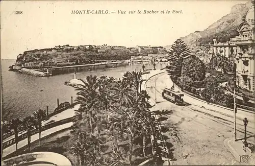 kk31654 Monte-Carlo Vue sur le Rocher et le Port Kategorie. Monte-Carlo Alte Ansichtskarten