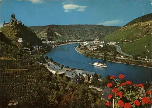 Cochem Mosel Panorama mit Burg Cochem Kat. Cochem