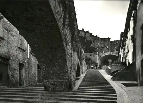 Perugia Umbria via Appia Treppen Kat. Perugia