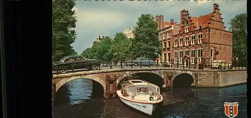 Amsterdam Niederlande O.Z.Voorbugwal mit Haus an den drei Grachten Kat. Amsterdam