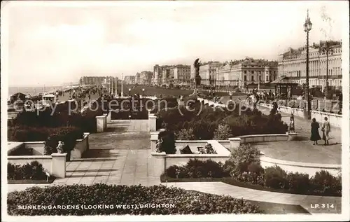 Brighton East Sussex Sunken Gardens looking West / Brighton East Sussex /