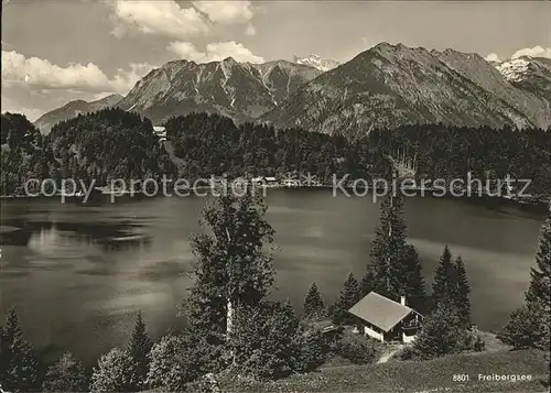 Freibergsee mit Waldhotel und Badeanstalt Kat. Oberstdorf