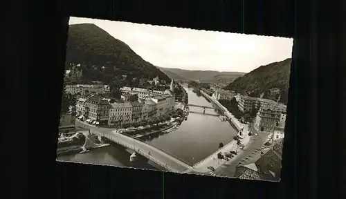 Bad Ems Lahn Blick ueber die Lahn Bruecke Kat. Bad Ems