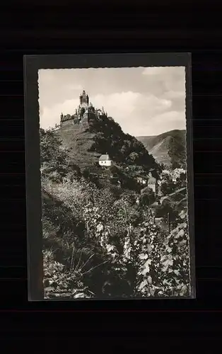 Cochem Mosel Blick zur Reichsburg Luftkurort "Die Perle der Mosel"  Kat. Cochem