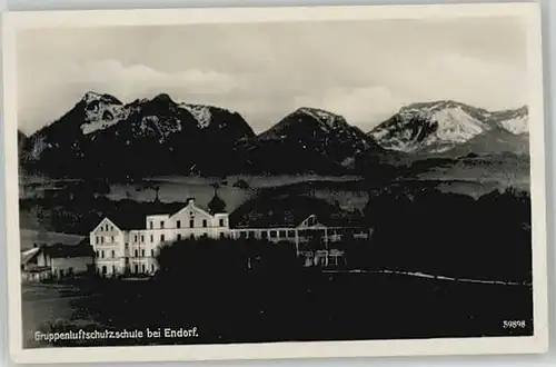 Endorf Chiemgau Endorf Oberbayern Gruppenluftschutzschule x 1940 / Chiemsee /Rosenheim LKR