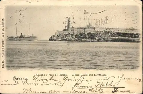 Habana Havana Morro Castle Ligthouse Schiff / Havana /