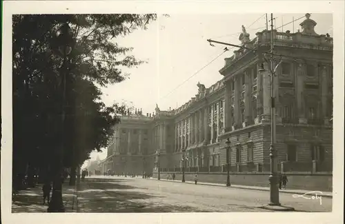 Madrid Spain Palacio Real Y Calle de Bailen / Madrid /