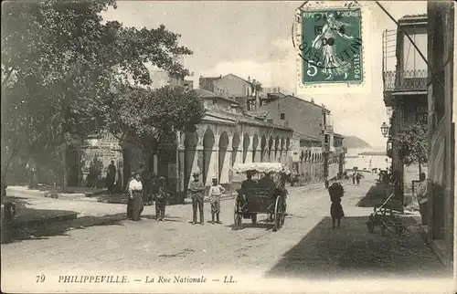 Philippeville Algerien La Rue Nationale