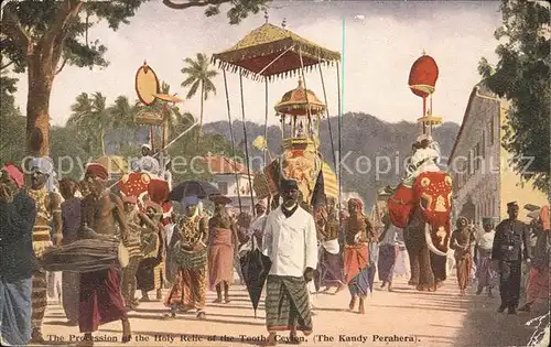 Ceylon = Sri Lanka The Procession of the Holy of the Tooth Kat. 