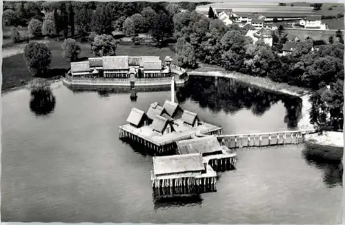 Unteruhldingen Unteruhldingen Pfahlbauten Fliegeraufnahme * / Uhldingen-Muehlhofen /Bodenseekreis LKR