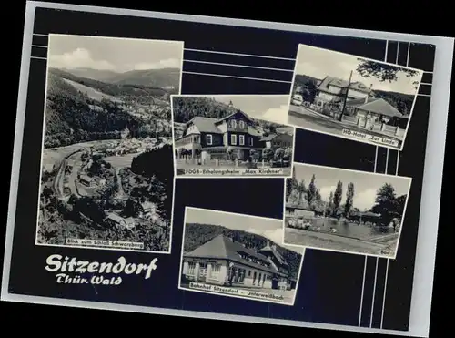 Sitzendorf Thueringen Sitzendorf Schloss Schwarzburg FDGB Erholungsheim Max Kirchner * / Sitzendorf Schwarzatal /Saalfeld-Rudolstadt LKR