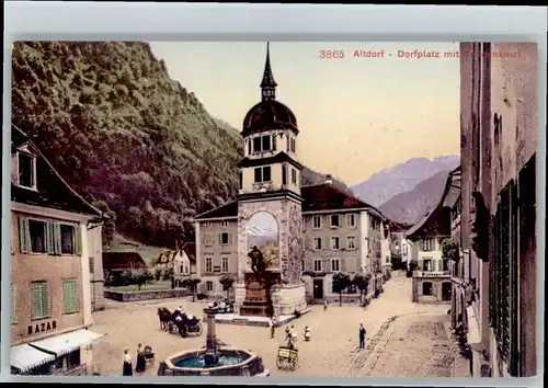 Altdorf UR Altdorf UR Tell Denkmal  * / Altdorf UR /Bz. Uri