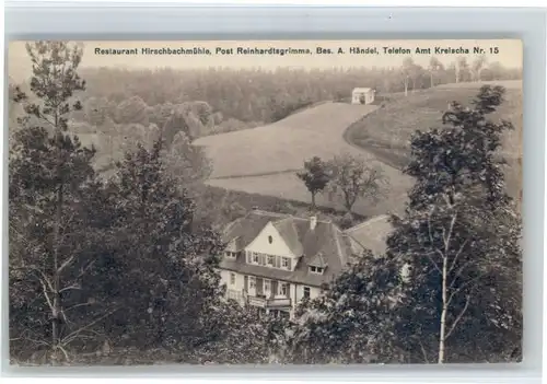 Reinhardtsgrimma Reinhardtsgrimma Restaurant Hirschbachmuehle x / Reinhardtsgrimma /Saechsische Schweiz-Osterzgebirge LKR