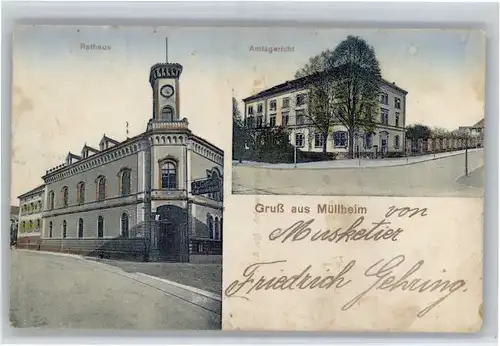 Muellheim Baden Muellheim Baden Rathaus Amtsgericht x / Muellheim /Breisgau-Hochschwarzwald LKR