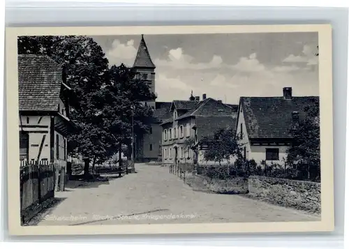 Scherzheim Scherzheim Kirche Schule Kriegerdenkmal * / Lichtenau /Rastatt LKR