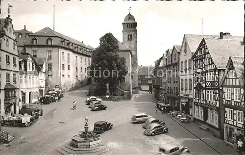 Hachenburg Westerwald Alter Markt evangelische Kirche / Hachenburg /Westerwaldkreis LKR