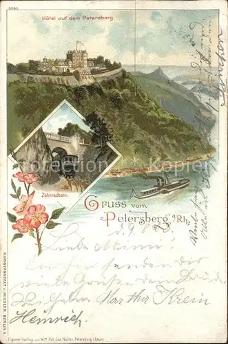 Petersberg Koenigswinter Hotel auf dem Petersberg Zahnradbahn Dampfer  / Koenigswinter /Rhein-Sieg-Kreis LKR