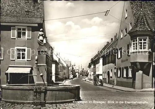 Kenzingen Eisenbahnstrasse Brunnen Gasthof zur Krone / Kenzingen /Emmendingen LKR