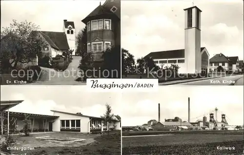 Buggingen Ev. Kirche Kath.Kirche Kaliwerk Kindergarten / Buggingen /Breisgau-Hochschwarzwald LKR