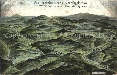 Warmensteinach aus der Vogelschau Nemmershof Bernedt / Warmensteinach Fichtelgebirge /Bayreuth LKR