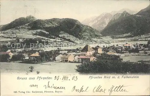 Pfronten Ried m. d. Falkenstein  / Pfronten /Ostallgaeu LKR