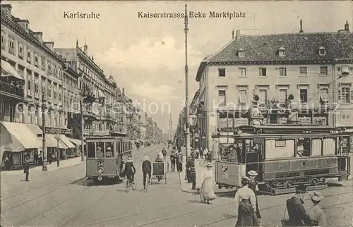 Karlsruhe Baden Kaiserstrasse Ecke Marktplatz / Karlsruhe /Karlsruhe LKR