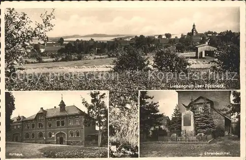 Poessneck Rathaus Liebesgruen Gasthaus Fleischerei / Poessneck /Saale-Orla-Kreis LKR