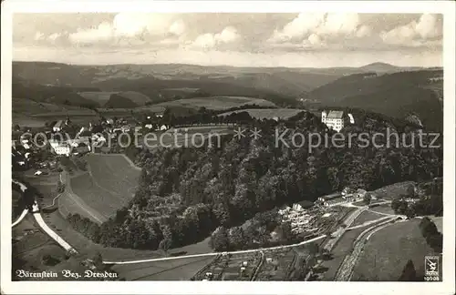 Baerenstein Altbezirk Dresden Fliegeraufnahme / Altenberg /Saechsische Schweiz-Osterzgebirge LKR