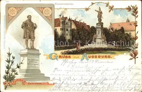 Augsburg Kriegerdenkmal Fuggerdenkmal / Augsburg /Augsburg LKR