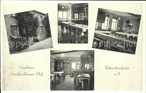 Schwabenheim Gasthaus Greiffenklauer-Hof / Schwabenheim an der Selz /Mainz-Bingen LKR